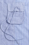 アジョバイアジョ（AJOBYAJO) Tri Pockets Stripe Mixed Shirt [Blue]