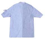 アジョバイアジョ（AJOBYAJO) Tri Pockets Stripe Mixed Shirt [Blue]