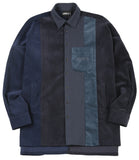 アジョバイアジョ（AJOBYAJO) Mixed Corduroy Oversized Shirt [Navy]