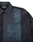 アジョバイアジョ（AJOBYAJO) Mixed Corduroy Oversized Shirt [Navy]