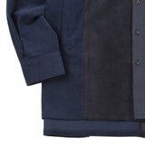 アジョバイアジョ（AJOBYAJO) Mixed Corduroy Oversized Shirt [Navy]