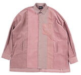 アジョバイアジョ（AJOBYAJO) Mixed Corduroy Oversized Shirt [Pink]