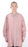 アジョバイアジョ（AJOBYAJO) Mixed Corduroy Oversized Shirt [Pink]