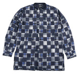 アジョバイアジョ（AJOBYAJO) Pattern Mixed China Collar Shirt [Navy]