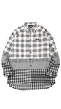 アジョバイアジョ（AJOBYAJO) Oversized Check Mixed Shirt [White]