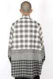 アジョバイアジョ（AJOBYAJO) Oversized Check Mixed Shirt [White]