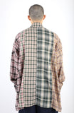 アジョバイアジョ（AJOBYAJO) Oversized Check Mixed Shirt [Green]