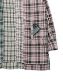 アジョバイアジョ（AJOBYAJO) Oversized Check Mixed Shirt [Green]