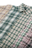 アジョバイアジョ（AJOBYAJO) Oversized Check Mixed Shirt [Green]