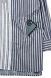 アジョバイアジョ（AJOBYAJO) Oversized Stripe Mixed Shirt [Blue]