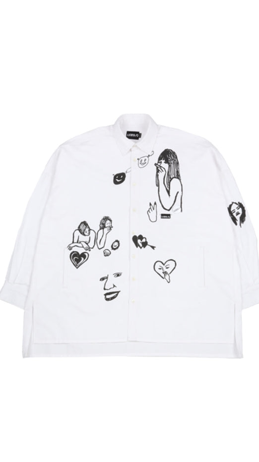 アジョバイアジョ（AJOBYAJO) Oversized Itaewon Story Shirt [White]