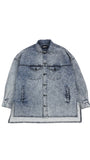 アジョバイアジョ（AJOBYAJO) Oversized Washed Denim Trucker Shirt [Navy]