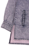 アジョバイアジョ（AJOBYAJO) Oversized Washed Denim Trucker Shirt [Pink]