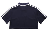 アジョバイアジョ（AJOBYAJO) Collared Crop Zip Up [Navy]