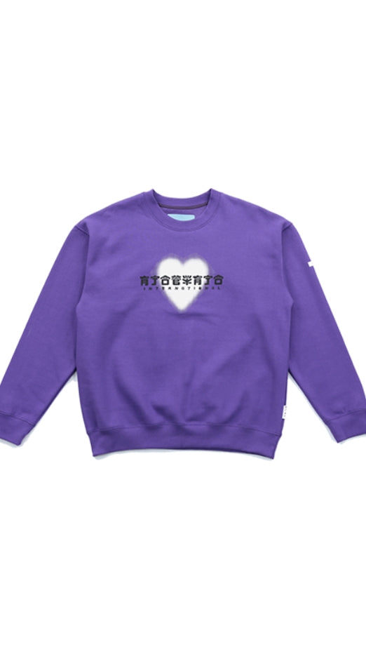 アジョバイアジョ（AJOBYAJO) Heart Logo Sweatshirt [Purple]