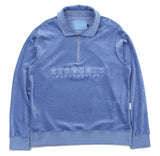 アジョバイアジョ（AJOBYAJO) CH Logo Velour Half Zip-Up [Sky Blue]