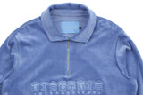 アジョバイアジョ（AJOBYAJO) CH Logo Velour Half Zip-Up [Sky Blue]