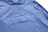 アジョバイアジョ（AJOBYAJO) CH Logo Velour Half Zip-Up [Sky Blue]
