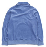 アジョバイアジョ（AJOBYAJO) CH Logo Velour Half Zip-Up [Sky Blue]