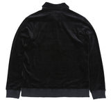 アジョバイアジョ（AJOBYAJO) CH Logo Velour Half Zip-Up [Black]