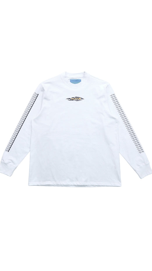 アジョバイアジョ（AJOBYAJO) Tribal Long Sleeve T-Shirt [White]