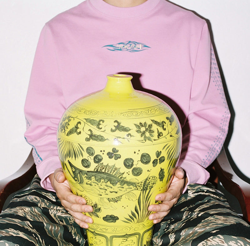 アジョバイアジョ（AJOBYAJO) Tribal Long Sleeve T-Shirt [Pink]