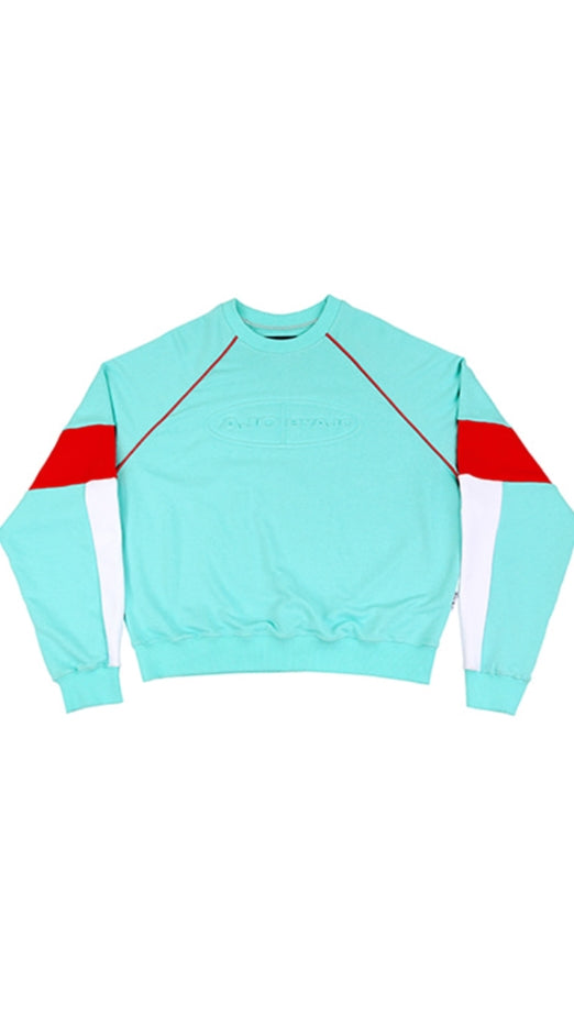 アジョバイアジョ（AJOBYAJO) Tri-Color Sweatshirt [Mint]