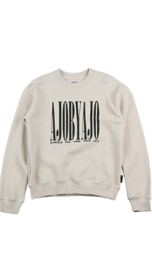 アジョバイアジョ（AJOBYAJO) Retro Logo Sweat Shirt [Beige]