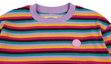 アジョバイアジョ（AJOBYAJO) Rainbow Stripe Sweat Shirt [Pink]