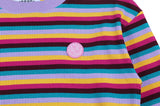 アジョバイアジョ（AJOBYAJO) Rainbow Stripe Sweat Shirt [Pink]