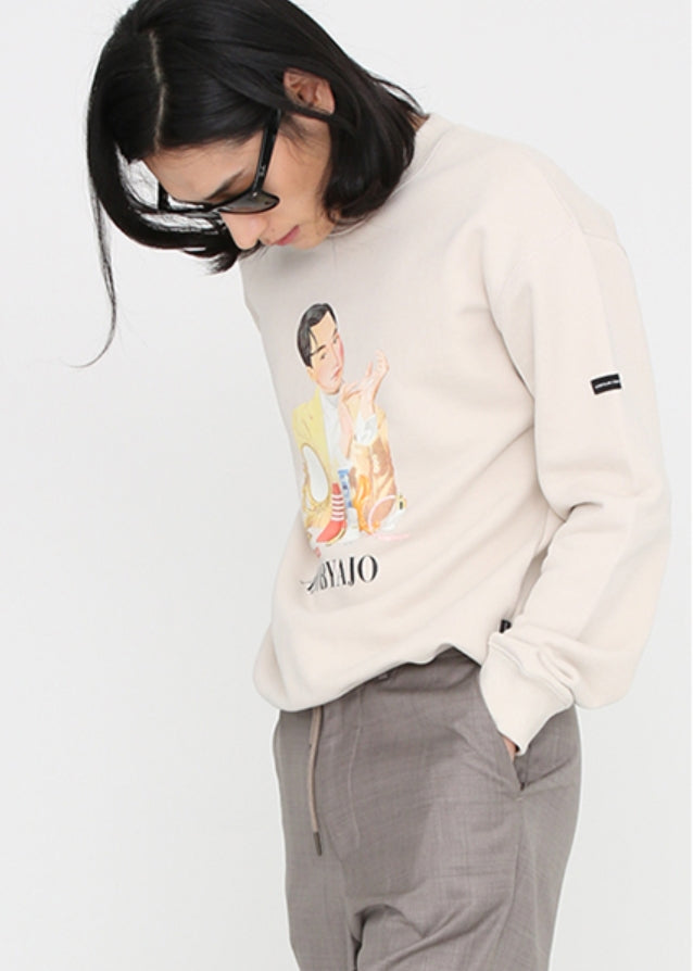 アジョバイアジョ（AJOBYAJO) Cosmetic Man Sweat Shirt [Beige]
