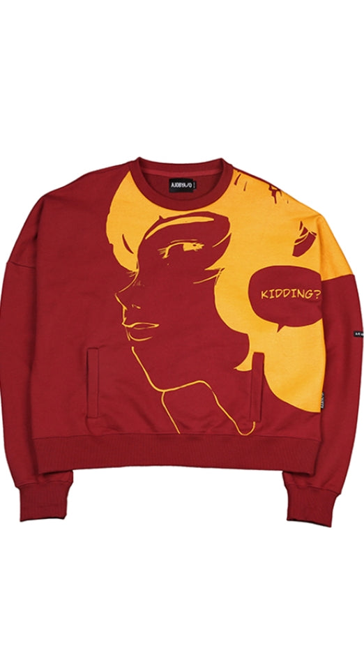 アジョバイアジョ（AJOBYAJO) Manga Heavy Sweatshirt [Red]