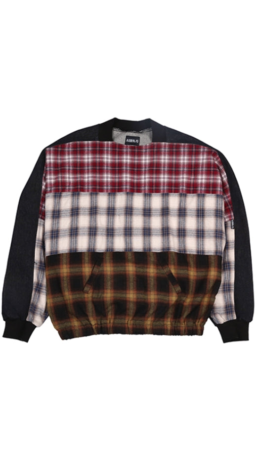 アジョバイアジョ（AJOBYAJO) Tri Check Denim Top [Black]