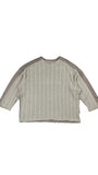 アジョバイアジョ（AJOBYAJO)  Oversized Knit and Sweat Shirt [Beige]