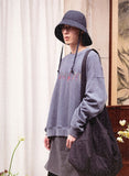 アジョバイアジョ（AJOBYAJO)  Oversized Slit Sweat Shirt [Blue]