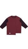 アジョバイアジョ（AJOBYAJO)  Long Knit Sleeve T-Shirt [Wine]