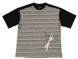 アジョバイアジョ（AJOBYAJO)  Oversized Twofold Knitted T-Shirt [Black]