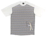 アジョバイアジョ（AJOBYAJO)  Oversized Twofold Knitted T-Shirt [Blue]