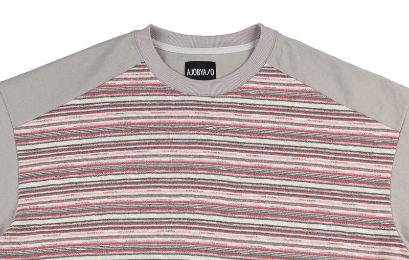 アジョバイアジョ（AJOBYAJO)  Oversized Twofold Knitted T-Shirt [Pink]