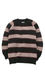 アジョバイアジョ（AJOBYAJO)  Oversized Stripe Sweater [Black]