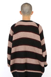 アジョバイアジョ（AJOBYAJO)  Oversized Stripe Sweater [Black]