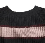 アジョバイアジョ（AJOBYAJO)  Oversized Stripe Sweater [Black]