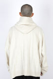 アジョバイアジョ（AJOBYAJO) Oversized Cable Stitch Knit Hoodie [Cream]