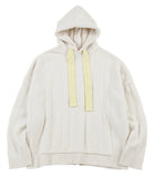 アジョバイアジョ（AJOBYAJO) Oversized Cable Stitch Knit Hoodie [Cream]