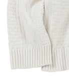 アジョバイアジョ（AJOBYAJO) Oversized Cable Stitch Knit Hoodie [Cream]