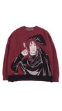 アジョバイアジョ（AJOBYAJO) Oversized SeeSea Wool Knit Sweater [Burgundy]