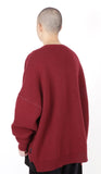 アジョバイアジョ（AJOBYAJO) Oversized SeeSea Wool Knit Sweater [Burgundy]