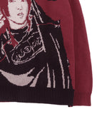 アジョバイアジョ（AJOBYAJO) Oversized SeeSea Wool Knit Sweater [Burgundy]