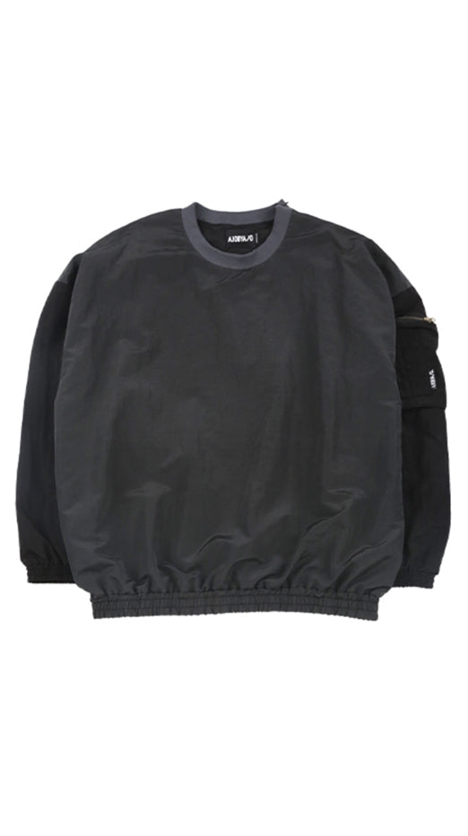 アジョバイアジョ（AJOBYAJO) Oversized Bomber Nylon Sweatshirt [Charcoal]