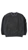 アジョバイアジョ（AJOBYAJO) Oversized Bomber Nylon Sweatshirt [Charcoal]